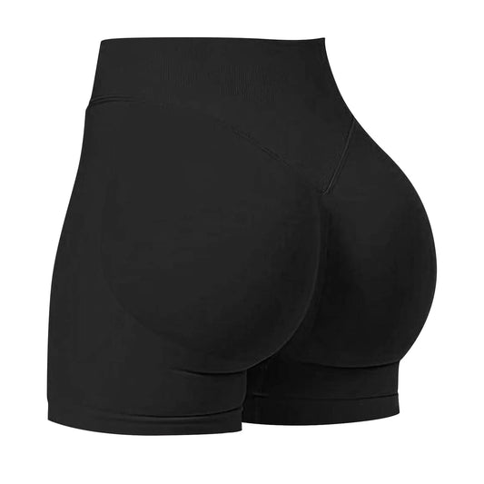 Elevate Your Workout: Women's Seamless Butt Lifting Athletic Shorts for Running and Cycling